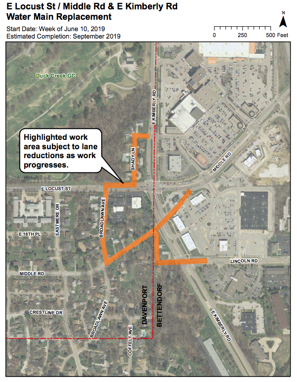 Map of work area